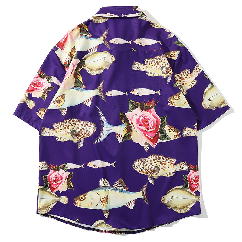 Tropical fish Hawaiian shirt holiday style shirt