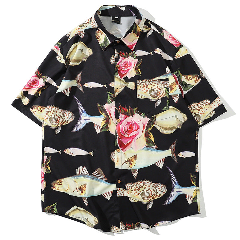 Tropical fish Hawaiian shirt holiday style shirt