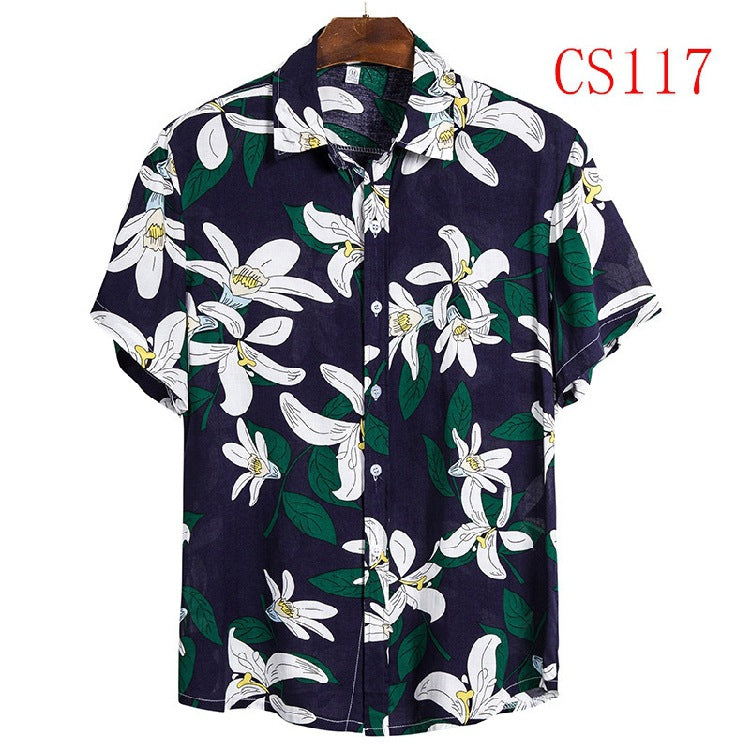 Hawaiian cauliflower flower shirt