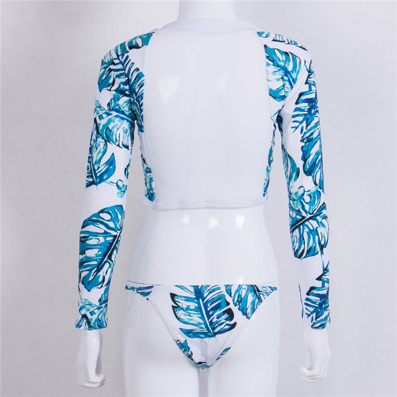 Tropical print bikini