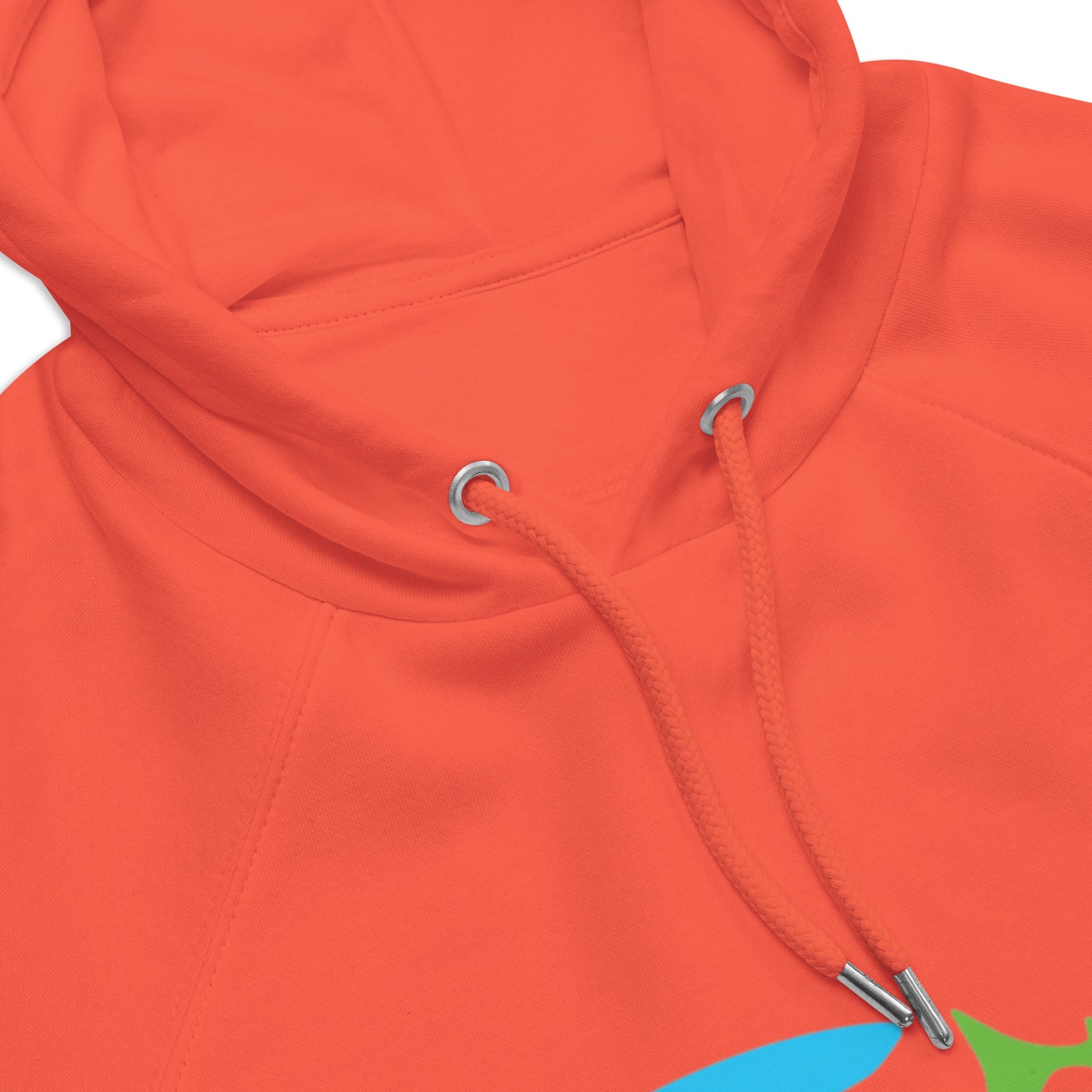Orange Hoodie Unisex eco raglan hoodie