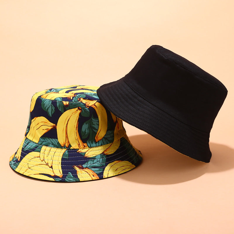 Tropical printed fruit sun hat for outdoor sports