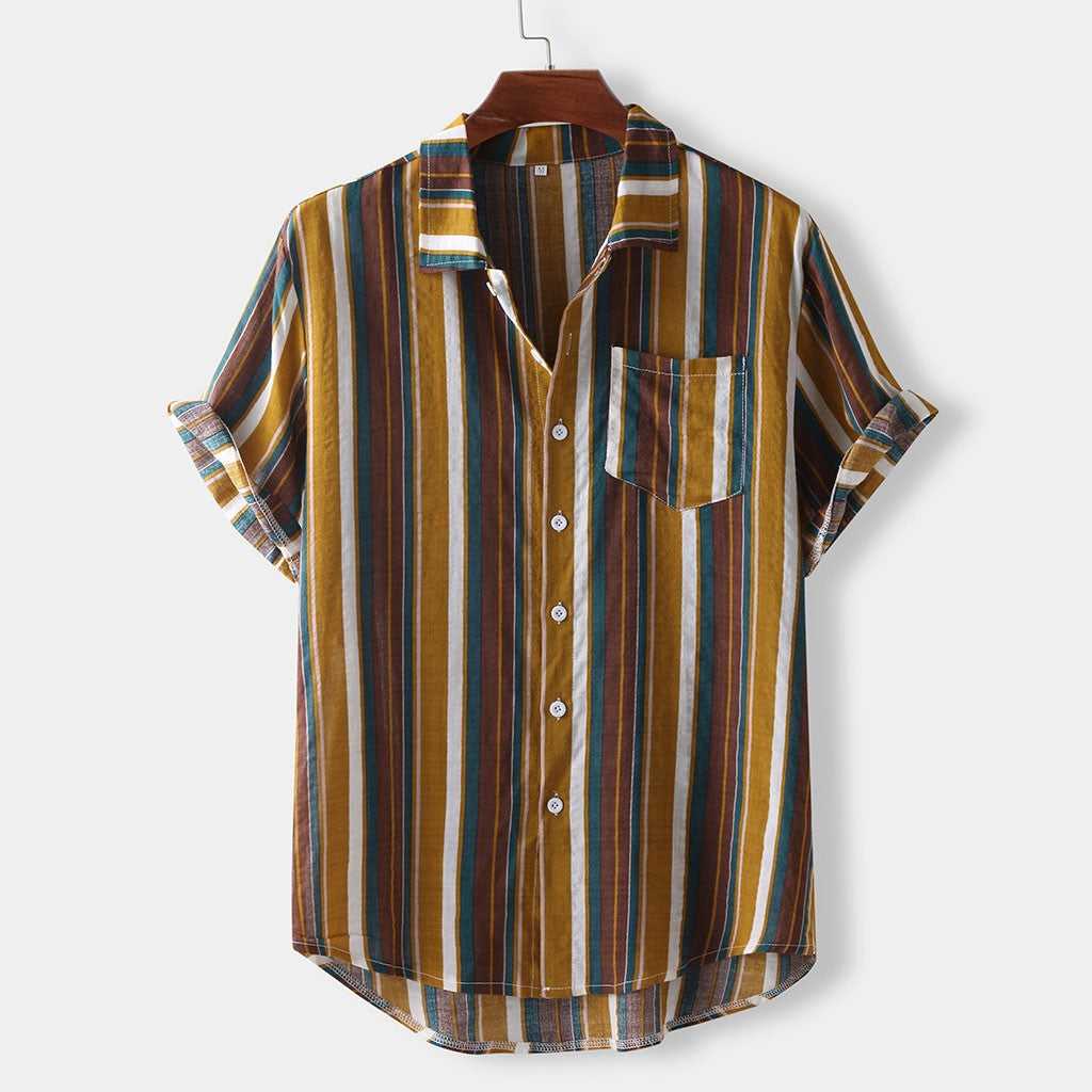 Hawaiian striped casual shirt