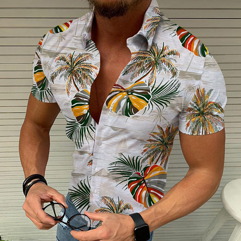Casual Men's Summer Hawaiian Beach Cardigan