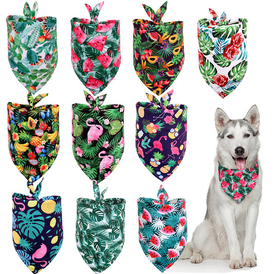 Tropical Wind Fruit Pet Drool Towel For Dogs