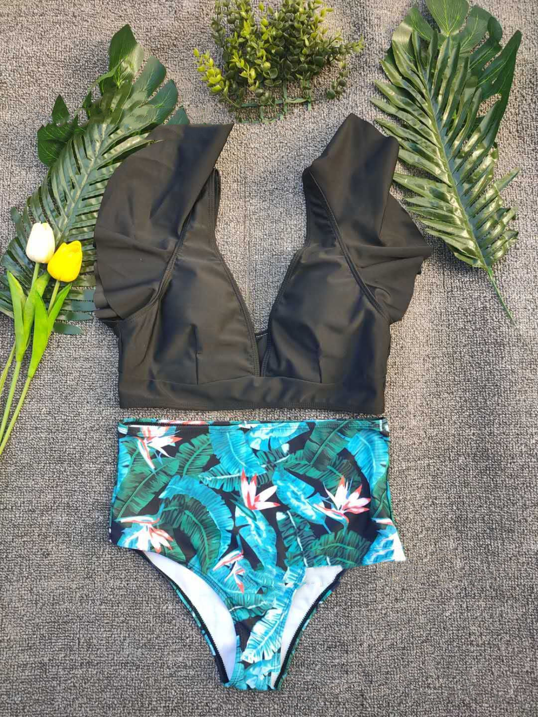 Sexy Swimsuit Printed Split Bikini Swimsuit Women Swimwear