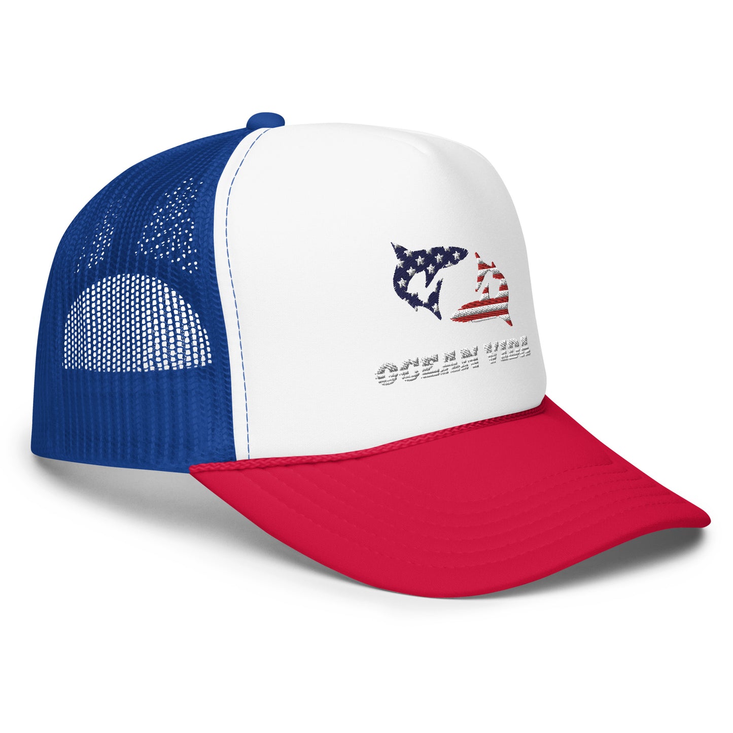 Red White and Blue Foam trucker hat