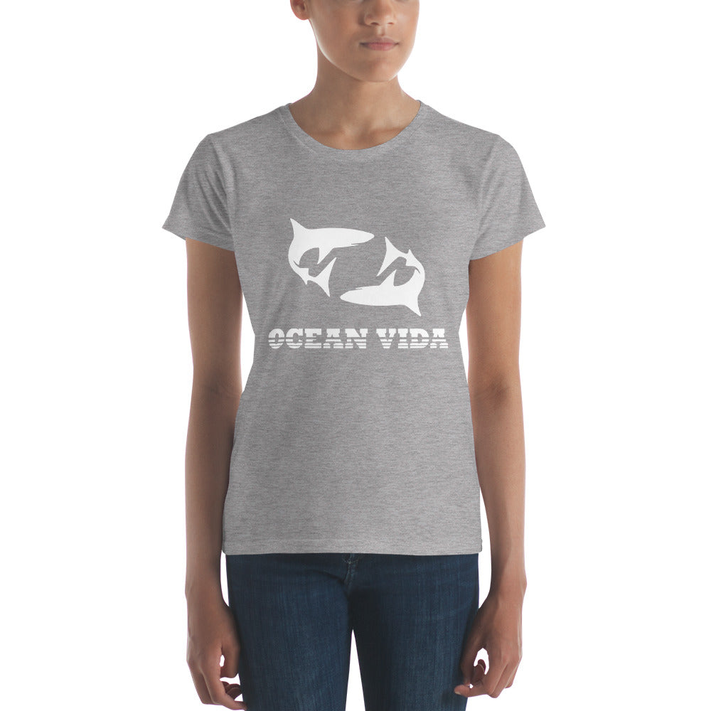 Ocean Vida Women's Short Sleeve T-shirt with White Logo
