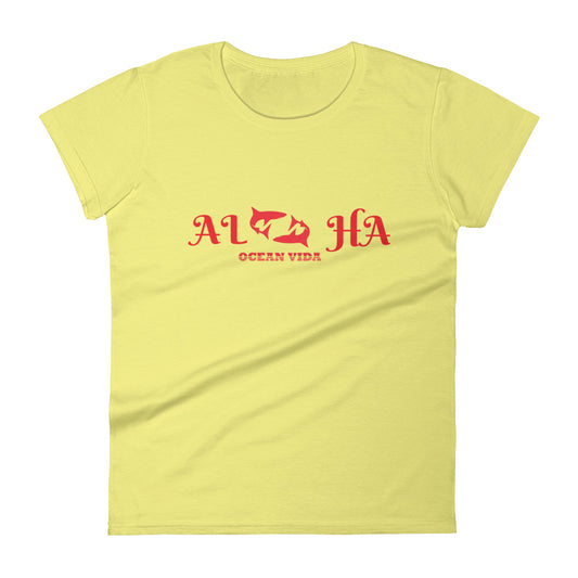 Ocean Vida Women's ALOHA short sleeve t-shirt
