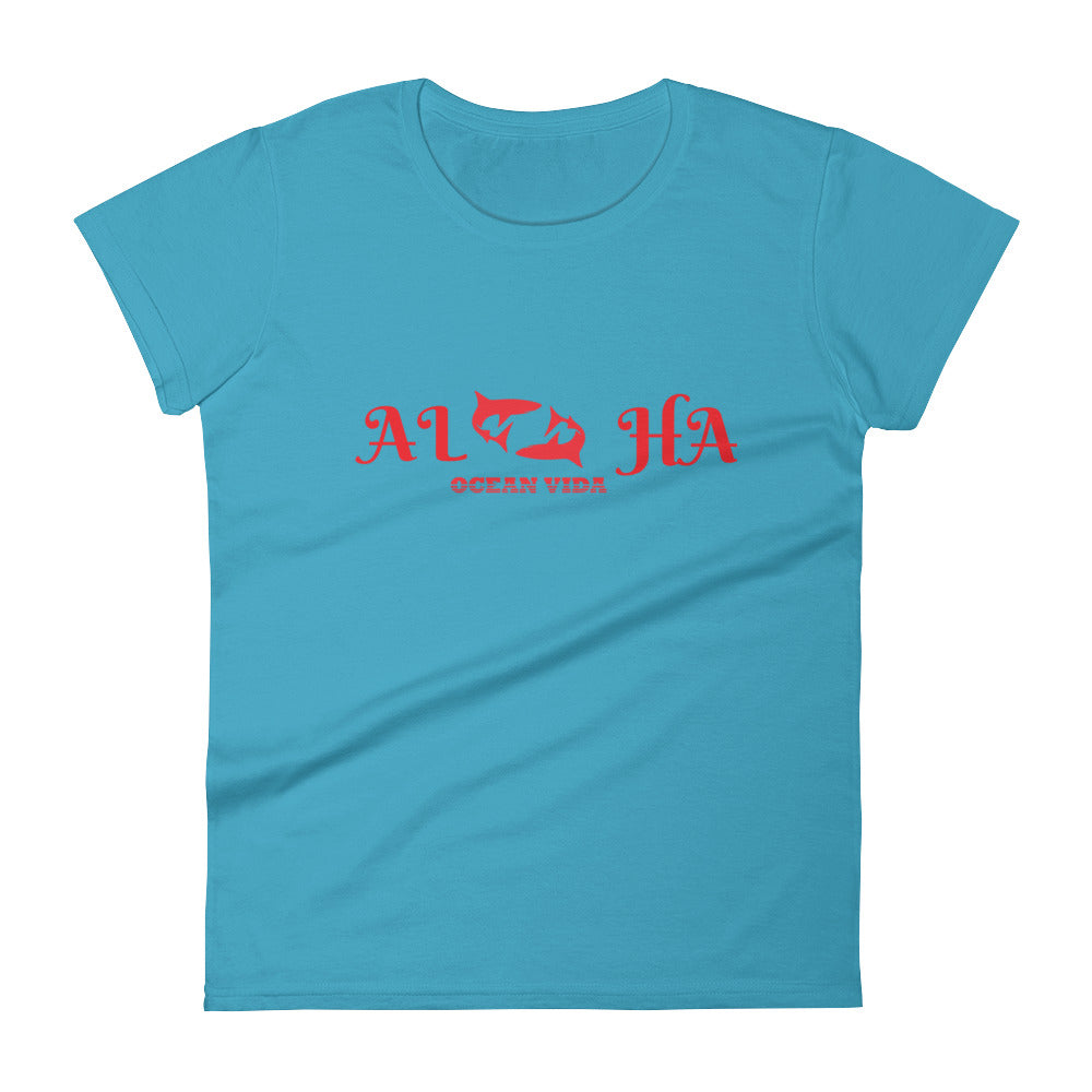 Ocean Vida Women's ALOHA short sleeve t-shirt