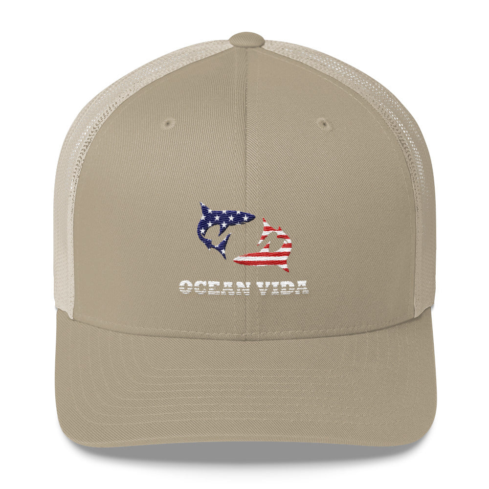 Ocean Vida USA Trucker Cap