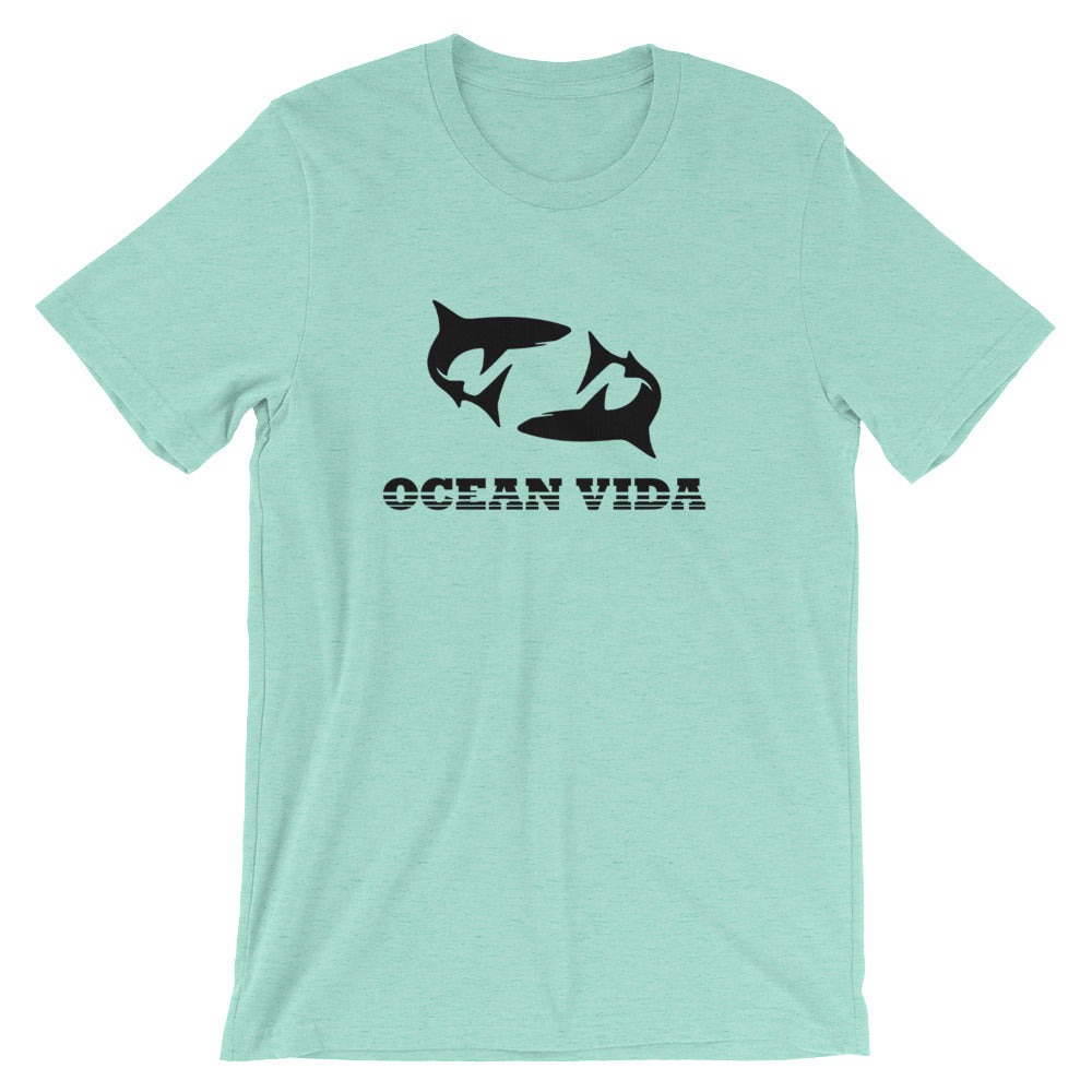 Ocean Vida Short-Sleeve Men's T-Shirt with Black Logo
