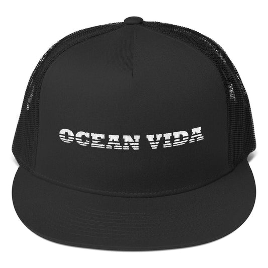 OCEAN VIDA Black Trucker Cap