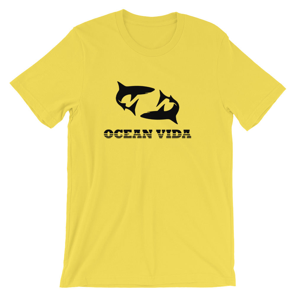 Ocean Vida Short-Sleeve Men's T-Shirt with Black Logo
