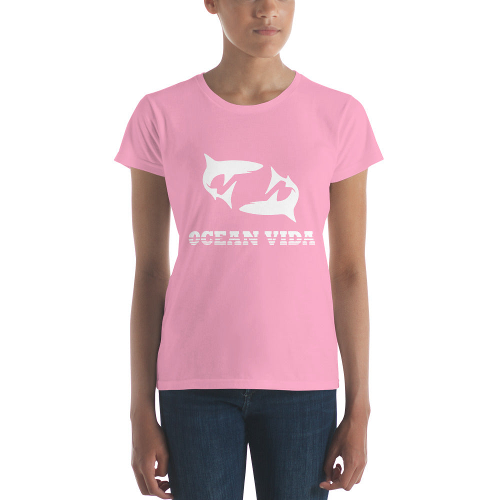 Ocean Vida Women's Short Sleeve T-shirt with White Logo
